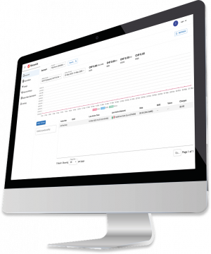 Screen showing account management page
