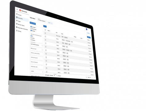 Screen showing SIM activity and management page
